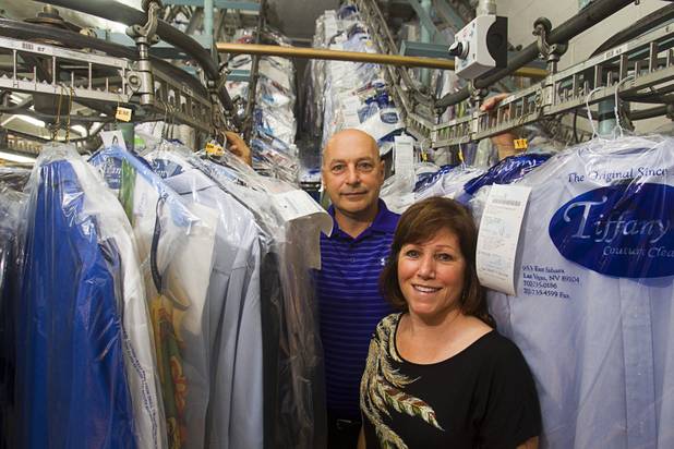 Owners Dan and Judy Del Rossi pose at Tiffany Cleaners in the Commercial Center Monday, Sept. 9, 2013. In addition to serving their normal dry cleaning customers, the shop also provides dry cleaning for most of the shows on the Las Vegas Strip.