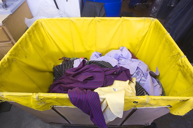 Clothing from Jersey Boys is shown after arriving at Tiffany Cleaners in the Commercial Center Monday, Sept. 9, 2013. In addition to serving their normal dry cleaning customers, the shop also provides dry cleaning for most of the shows on the Las Vegas Strip.