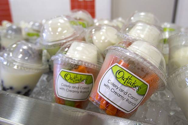 Fresh snacks are shown in the Bistro cafeteria during a tour of the Zappos headquarters in the old city hall building downtown Monday, Sept. 9, 2013. The downtown headquarters officially opened Monday.