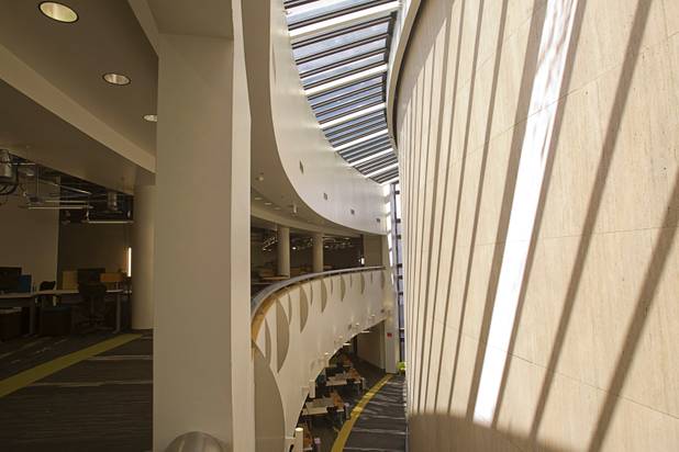 A view of during a tour of the Zappos headquarters in the old city hall building downtown Monday, Sept. 9, 2013. The downtown headquarters officially opened Monday.