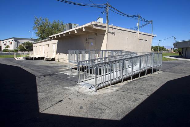 A view of portable classrooms at Cashman Middle School Tuesday, Sept. 17, 2013. As the effects of the recession continue to affect school operations and deferred maintenance costs continue to rise, the CCSD is finding it difficult to maintain school facilities.