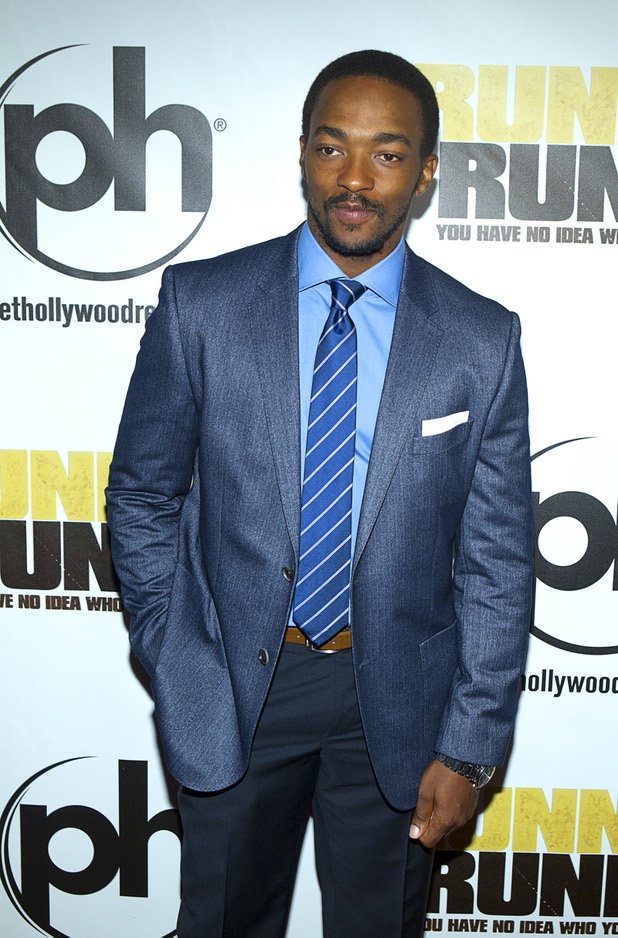 Actor Anthony Mackie arrives for the world premiere of the Twentieth Century Fox and New Regency's film "Runner Runner" at Planet Hollywood Wednesday, September 18, 2013.