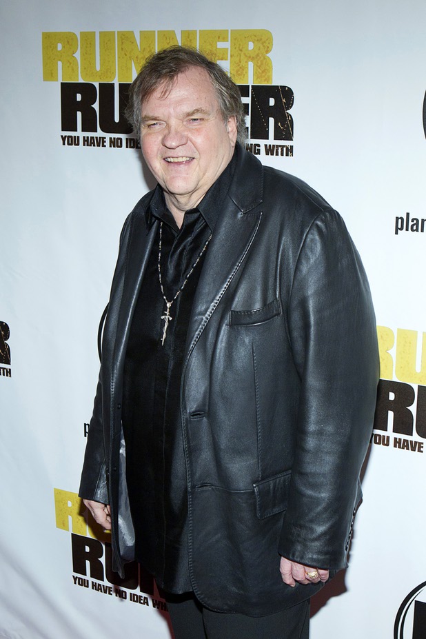 Meat Loaf arrives for the world premiere of “Runner, Runner” at Planet Hollywood on Wednesday, Sept. 18, 2013.
