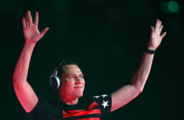 Tiesto performs during the iHeartRadio Music Festival at the MGM Grand Garden Arena Friday, Sept. 20, 2013.