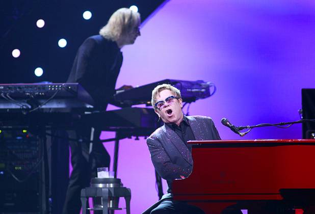 Elton John performs during the 2013 iHeartRadio Music Festival at MGM Grand Garden Arena on Friday, Sept. 20, 2013.