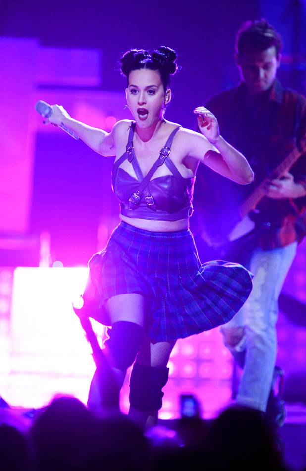 Katy Perry performs during the iHeartRadio Music Festival at MGM Grand Garden Arena on Friday, Sept. 20, 2013.