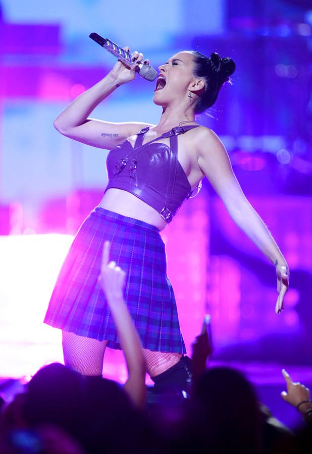 Katy Perry performs during the iHeartRadio Music Festival at the MGM Grand Garden Arena Friday, Sept. 20, 2013.