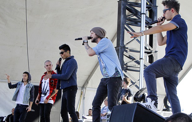 The Wanted performs at The Village across from the Luxor during the 2013 iHeartRadio Music Festival on Saturday, Sept. 21, 2013, in Las Vegas. From left: Tom Parker, Max George, Siva Kaneswaran, Jay McGuiness and Nathan Sykes.