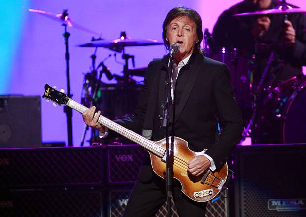 Paul McCartney performs during the 2013 iHeartRadio Music Festival at MGM Grand Garden Arena on Saturday, Sept. 21, 2013.