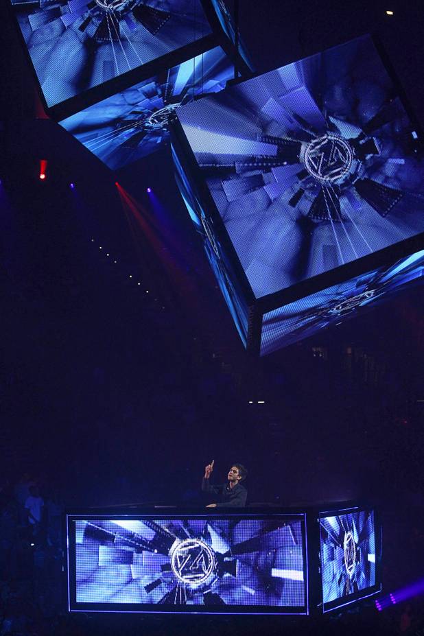 Zedd, a Russian-German electronic music producer and DJ, performs during the iHeartRadio Music Festival in the MGM Grand Garden Arena Saturday, Sept. 21, 2013.