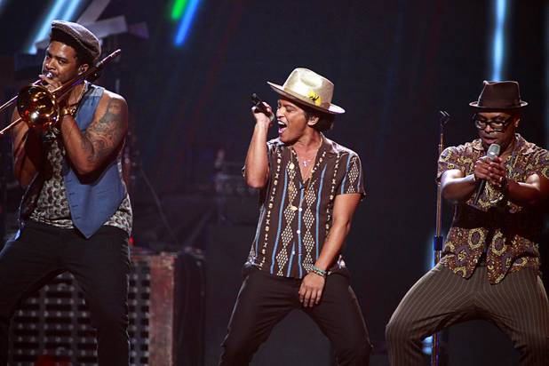 Bruno Mars performs during the 2013 iHeartRadio Music Festival at MGM Grand Garden Arena on Saturday, Sept. 21, 2013.