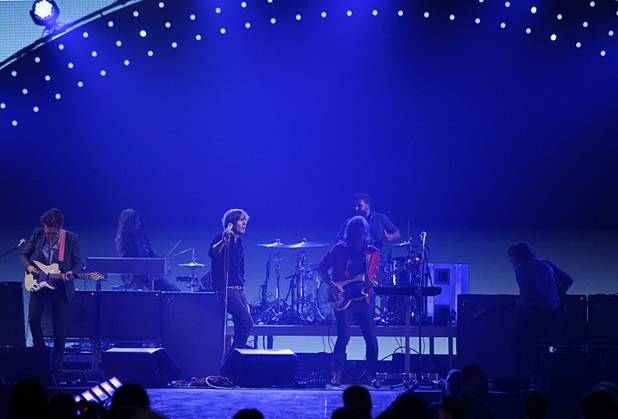 The French band Phoenix performs during the iHeartRadio Music Festival in the MGM Grand Garden Arena Saturday, Sept. 21, 2013.