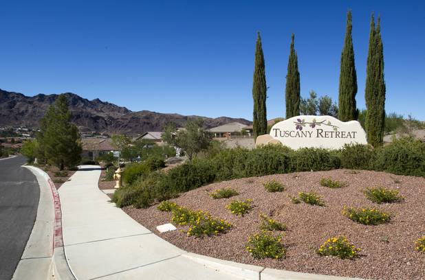 A view of the Tuscany Retreat development in Boulder City Monday, Sept. 23, 2013.