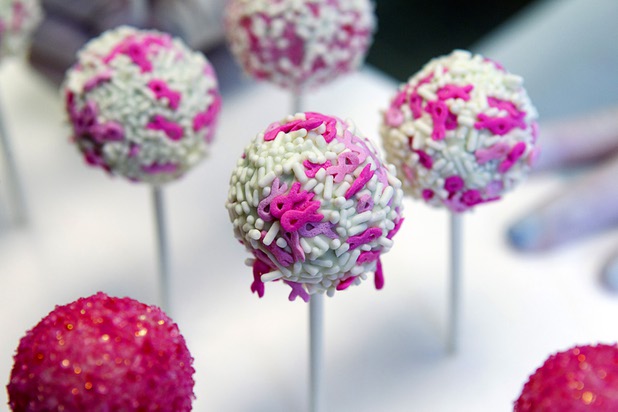 Cake pops are shown in the Red Rock Resort bakery Tuesday, Oct. 1, 2013. Station Casinos is hosting its fourth annual "Project Pink" initiative for National Breast Cancer Awareness Month. Throughout October, the majority of station properties will donate a portion of its proceeds from Project Pink retail sales and Pink gaming winnings to the Southern Nevada affiliate of Susan G. Komen, an organization supporting breast cancer research.