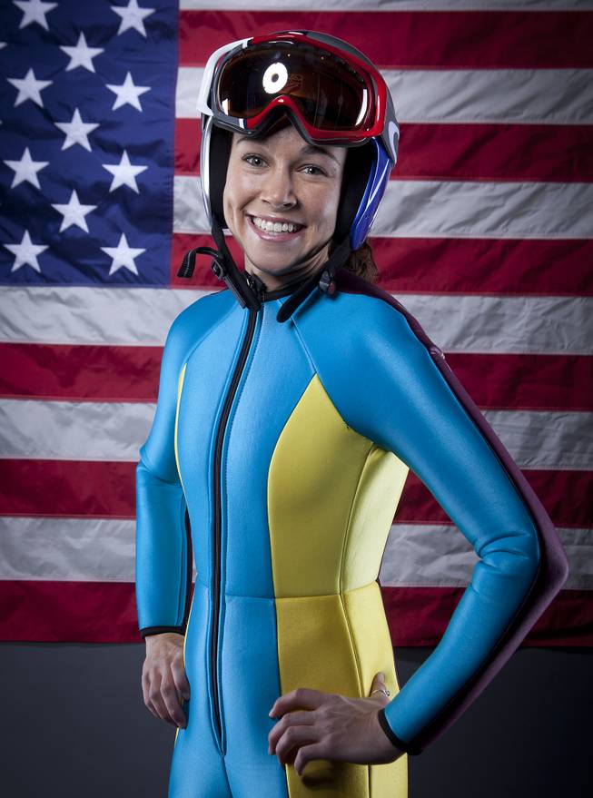 United States Olympic Winter Games ski Jumper Sarah Hendrickson poses for a portrait at the 2013 Team USA Media Summit on Monday, October 1, 2013 in Park City, UT. 
