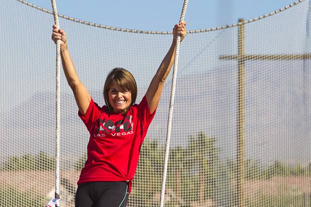 Terry Cavaretta-St.Jules, 60, owner of Terry Cavaretta Trapeze Experience poses at the Las Vegas Sports Park, 1400 N. Rampart Blvd., Wednesday, Oct. 2, 2013. The Trapeze Experience will celebrate their grand opening at the Sports Park Friday, Oct. 4. There will be a free show, open to the public, from 4 p.m. to 6 p.m.