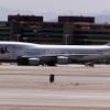 A Japan Airlines jet taxis to a gate at McCarran International Airport on Friday, July 7, 2000.