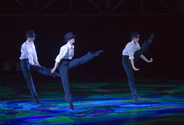 Dancers perform in "Us and Them," choreography by Braeden Barnes, during "A Choreographers' Showcase," a presentation by the Nevada Ballet Theatre and Cirque du Soleil in the Mystere Theatre at the Treasure Island Sunday, Oct. 6, 2013. Another performance is scheduled for October 13.