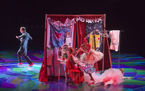 Cirque du Soleil artist Greg Pennes, left, and dancers perform in "The Ballet," choreography by Jacqui Lynn Guimond, during "A Choreographers' Showcase" in the Mystere Theatre at the Treasure Island Sunday, Oct. 6, 2013.  
