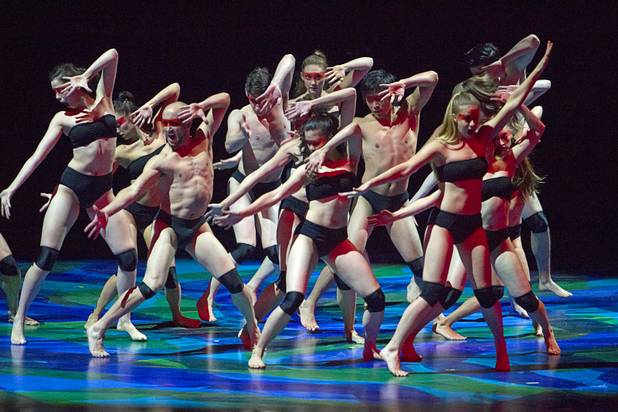 Performers are shown in "Read My Hips," choreography by Danny Ezralow, during "A Choreographers' Showcase," a presentation by the Nevada Ballet Theatre and Cirque du Soleil in the Mystere Theatre at the Treasure Island Sunday, Oct. 6, 2013. Another performance is scheduled for October 13.
