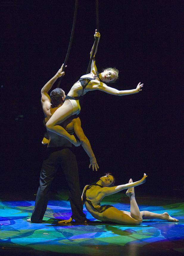 Dancers perform in "The Loop," choreography by Dany Rabello, during "A Choreographers' Showcase," a presentation by the Nevada Ballet Theatre and Cirque du Soleil in the Mystere Theatre at the Treasure Island Sunday, Oct. 6, 2013. Another performance is scheduled for October 13.