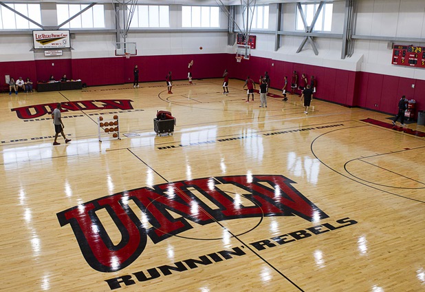 A view of the first UNLV basketball practice of the season at UNLV's Mendenhall Center Monday, Oct. 7, 2013.