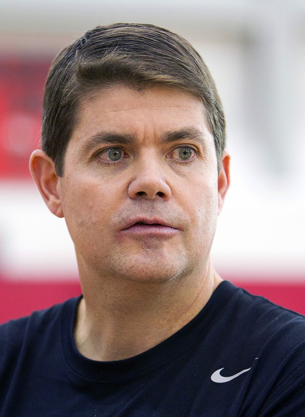 Head Coach Dave Rice is shown during the first UNLV basketball practice of the season at UNLV's Mendenhall Center Monday, Oct. 7, 2013.