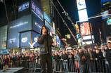 Criss Angel in Times Square for Spike TV
