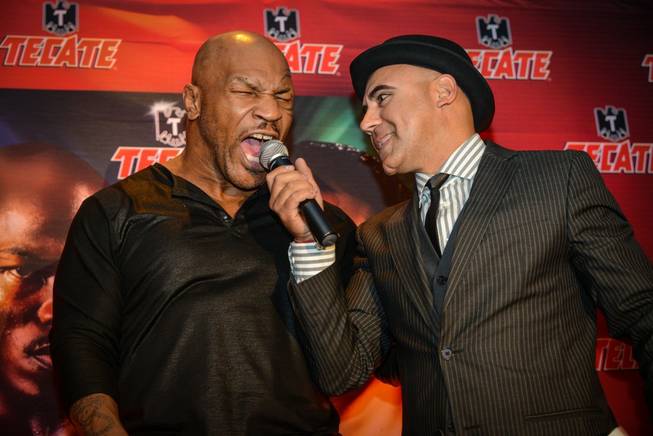 Mike Tyson hosts a pre-fight party Friday, Oct. 11, 2013, ...