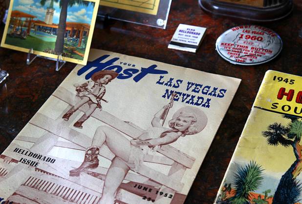 A 1952 Your Host magazine, part of Steve Cutler's collection of Las Vegas memorabilia, is shown at Cutler's home Wednesday, Oct. 16, 2013. Cutler, founder of Casino Legends Hall of Fame, used to display his collection in a museum at the Tropicana but is now looking for a new way to display the collection.