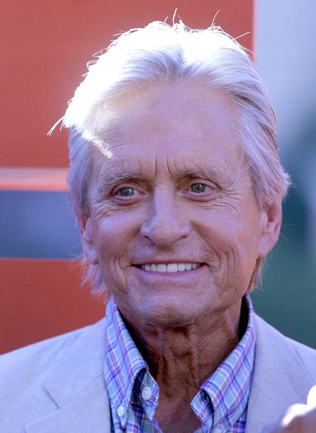 Actor Michael Douglas is shown during a ceremony with cast members of "Last Vegas" and director Jon Turteltaub in front of the Bellagio Friday, Oct. 18, 2013. Goodman and Clark County Commission Chairman Steve Sisolak declared Oct. 18, 2013 to be "Last Vegas Day" in Las Vegas and Clark County. The movie by CBS Films opens nationwide on November 1.