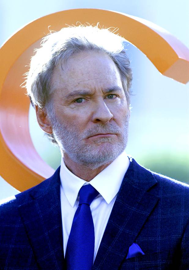 Actor Kevin Kline is shown during a ceremony with cast members of "Last Vegas" and director Jon Turteltaub in front of the Bellagio on Friday, Oct. 18, 2013. 