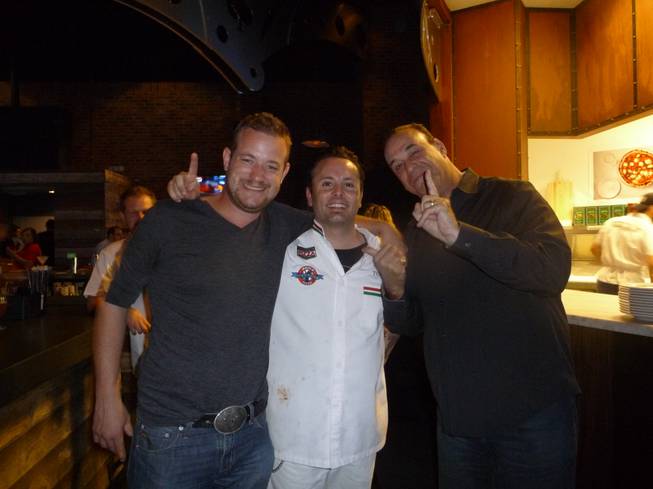 Russell Davis, Tony Gemignani and Jon Taffer at Pizza Rock on Saturday, Oct. 19, 2013, in downtown Las Vegas.