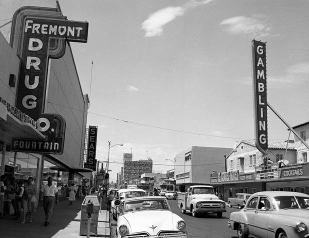Fremont Street in 1960.  
