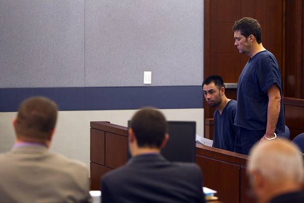 Benjamin Frazier, 41, appears in court at the Regional Justice Center Wednesday, Oct. 30, 2013. Frazier is accused of shooting two security guards and a patron outside the Drai's after-hours club in Bally's on Oct. 21, 2013.