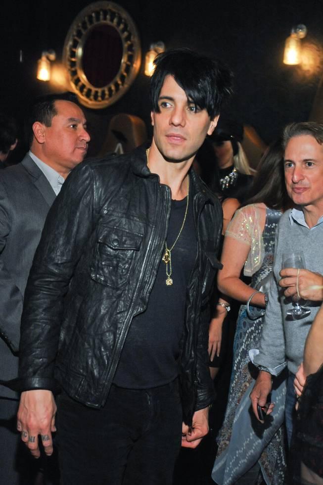 Criss Angel celebrates the fifth anniversary of his Cirque du Soleil show “Believe” at the Luxor on Wednesday, Oct. 30, 2013, at a party at Rx Boiler Room in Mandalay Place.