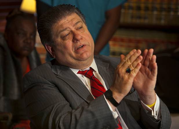 Lawyer Cal Potter talks about his client Antoine Hodges during a news conference Friday, Nov. 1, 2013. Hodges was mistaken as homicide suspect and shot by a Metro Police officer Oct. 21, 2013.