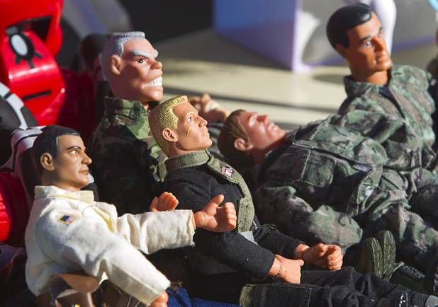Action figures are displayed at the Broadacres Marketplace & Events Center Sunday Nov. 3, 2013.