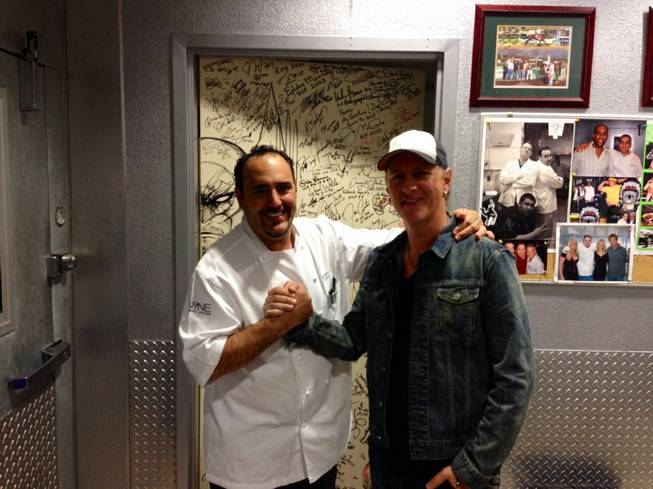 Barry Dakake and Jerry Cantrell at N9NE Steakhouse in the Palms.