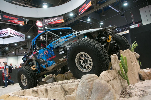 BNMotorsports Penhall Ultra4 Vehicle is on display during the 2013 SEMA show at the Las Vegas Convention Center, Tuesday, Nov. 5, 2013.