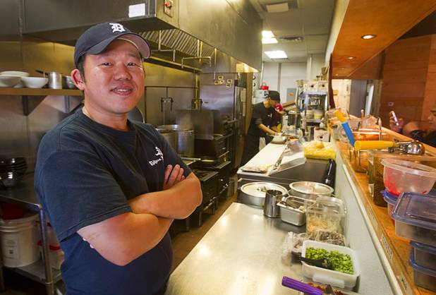 Chef Daisuke Ueda poses at Fukumimi Ramen, 4860 S. Eastern Ave., Wednesday, Nov. 6, 2013.