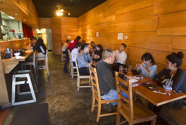 The dining area is shown at Fukumimi Ramen, 4860 S. Eastern Ave., Wednesday, Nov. 6, 2013.