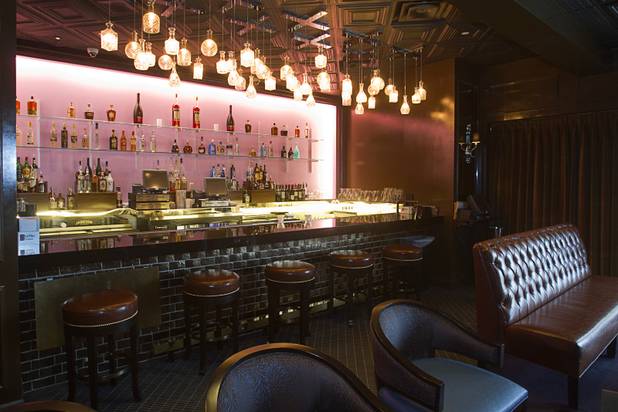 A view of the Mob Bar following an official opening ceremony for the Downtown Grand in downtown Las Vegas Tuesday, Nov. 12, 2013.