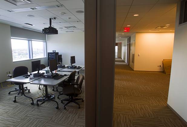 A view of the fourth floor of the North Las Vegas City Hall Tuesday, Nov. 12, 2013. The floor was originally designed to house the North Las Vegas Police Department but is currently vacant and being used by the city's IT department for training.