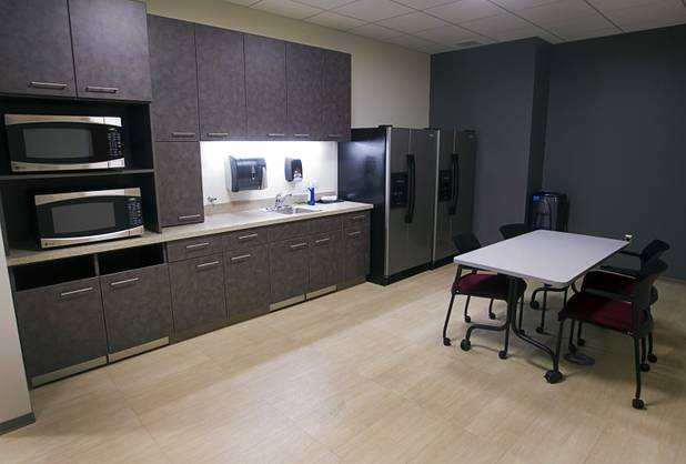 A break room is shown on the fourth floor of the North Las Vegas City Hall Tuesday, Nov. 12, 2013. The floor was designed to house the North Las Vegas Police Department but is currently vacant.
