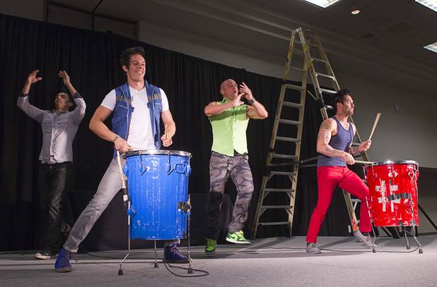 Recycled Percussion performs during the annual Las Vegas Sun Youth Forum at the Las Vegas Convention Center Wednesday, Nov. 13, 2013. From left: Matt Bowman, Ryan Vezina, Jason Davies and Justin Spencer.