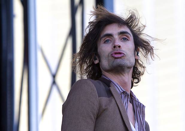 All-American Rejects lead singer Tyson Ritter performs during a concert before the 5th annual Rock 'n' Roll Las Vegas Marathon Sunday, Nov. 17, 2013.