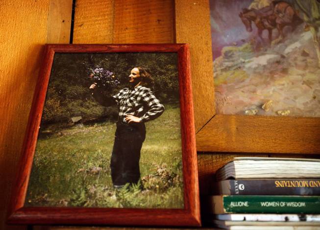 Jack English, 94, keeps a photograph of his wife, Mary, at his remote cabin in the Ventana Wilderness of California on Nov. 17, 2013.