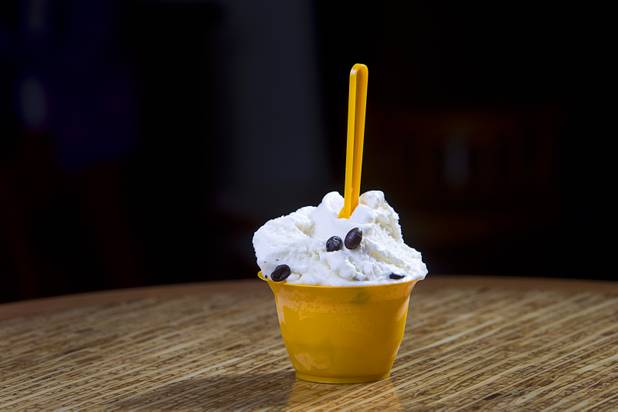 Caffe gelato at the Art Of Flavors gelato shop, 1616 Las Vegas Boulevard South, Sunday, Nov. 24, 2013. Not just coffee flavor - the essence of coffee.