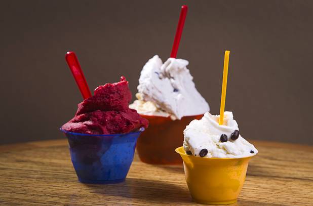 An assortment of gelato at the Art Of Flavors, 1616 Las Vegas Boulevard South, Sunday, Nov. 24, 2013.